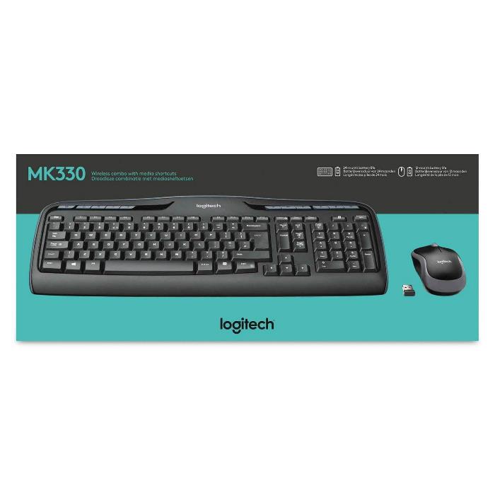 Kit Tastiera e Mouse Wireless Logitech MK330 Nero | Offerta