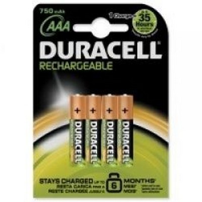 Batterie ricaricabili AAA Duracell 750mAh: Originale