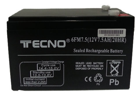 Batteria UPS Tecno 12V 7.5A Affidabile | Omnicenter