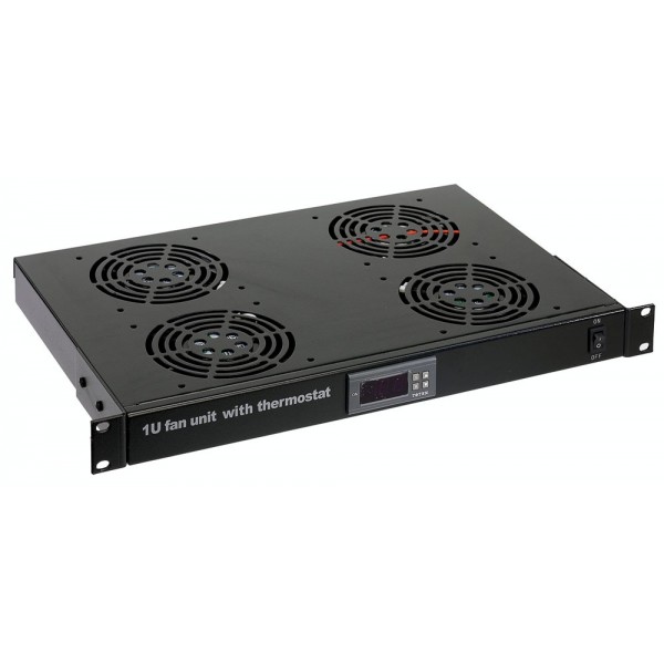 Cassetto Rack 4 Ventole 1U con Termostato 4NET | Professionale