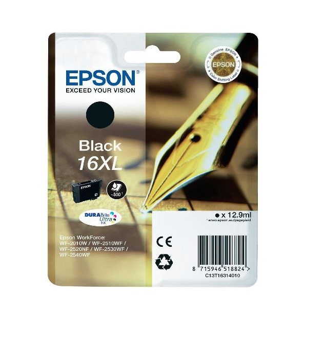 Cartuccia Originale Epson 16XL Nera Alta Capacità | Originale