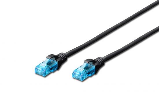 Cavo di Rete Cat.5E 3m Digitus Nero | Offerta Omnicenter