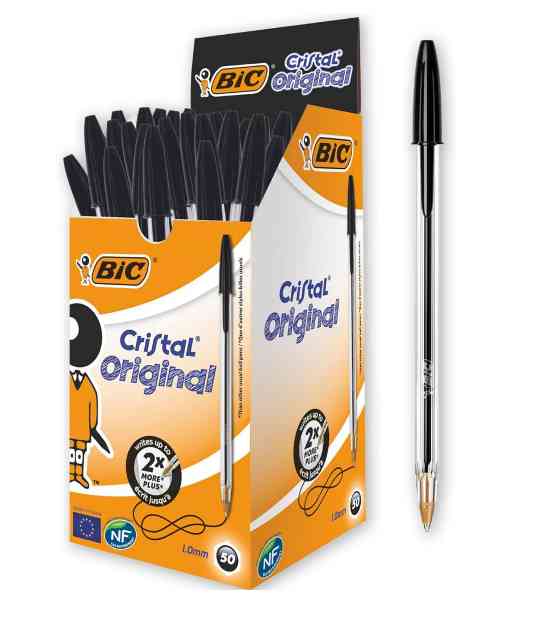 Penna a sfera BIC Cristal nera 50 pz Conveniente