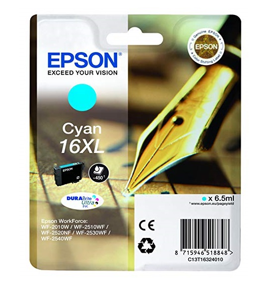 Originale Cartuccia Epson N.16XL Ciano Alta Capacità