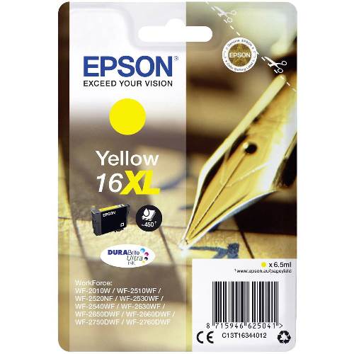 Originale Cartuccia Epson 16XL Gialla Alta Capacità