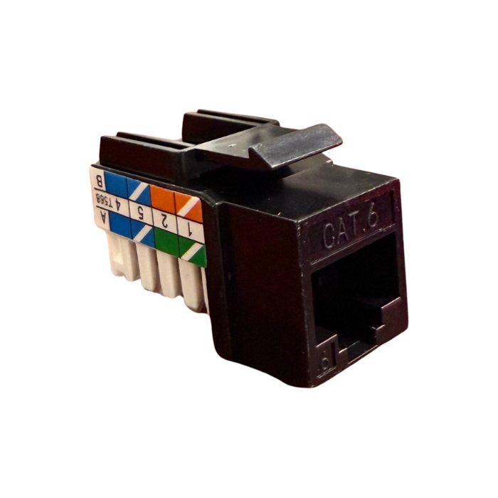Keystone Jack RJ45 UTP Cat.6 Nero Mach Power | Affidabile