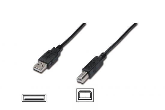 Cavo USB A-B Digitus 1.8m: Affidabile per Stampanti