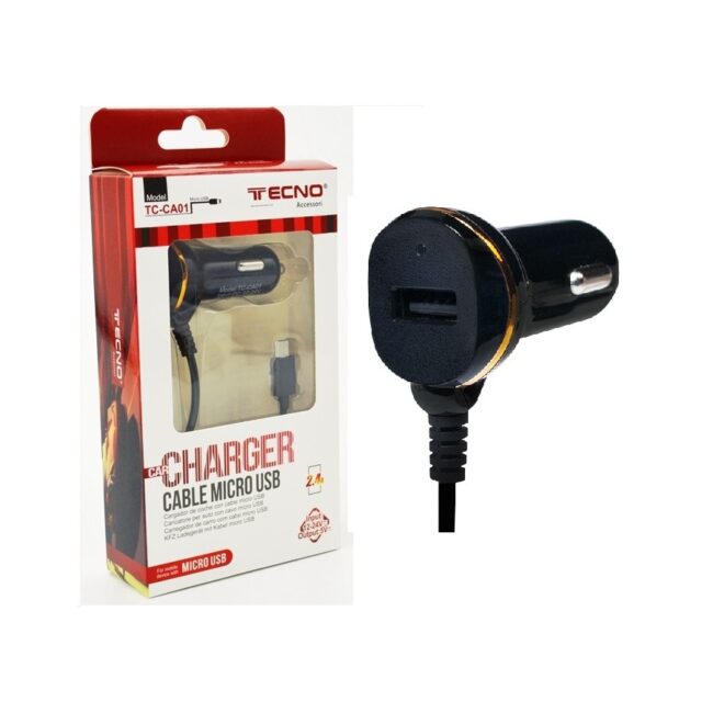 Caricatore Auto Micro USB 2,4A Tecno | Offerta Omnicenter