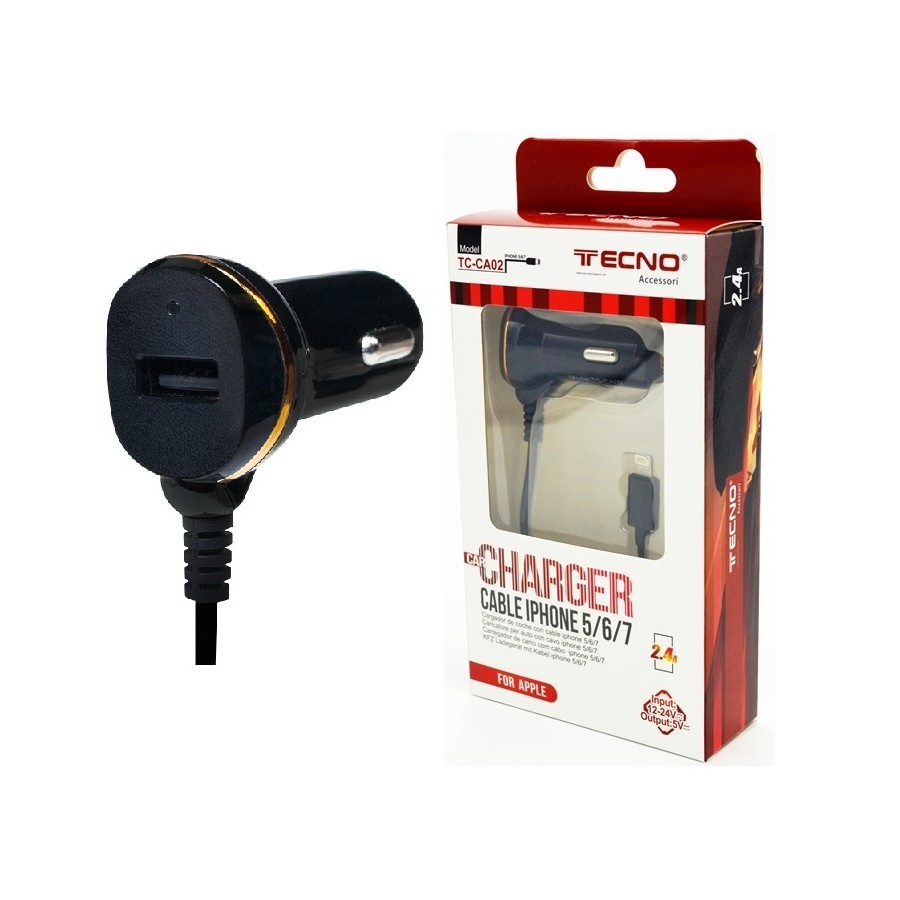 Caricatore Auto iPhone 2.4A Tecno | Offerta Conveniente