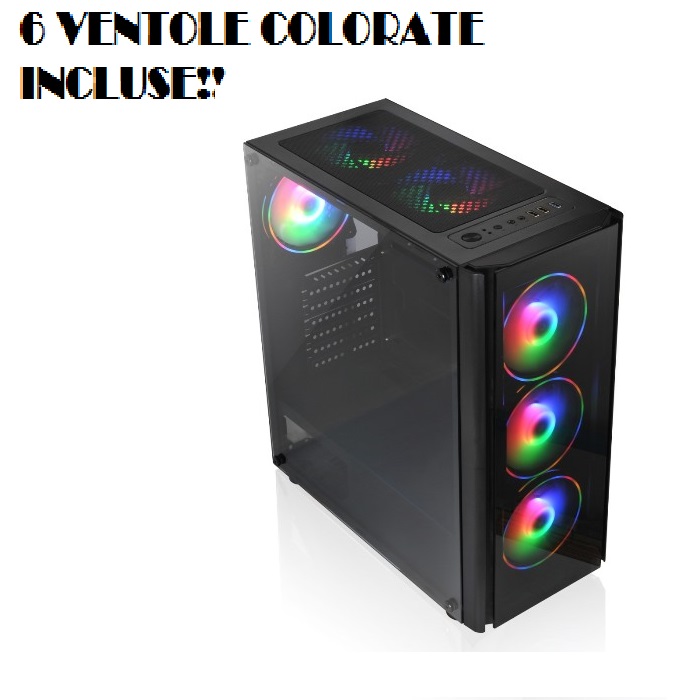 Case Gaming KTX TX-192-11 Offerta con 6 Ventole RGB