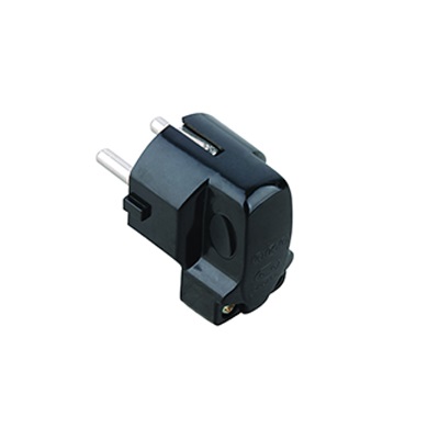 Spina Schuko 90° Nera Propart | Affidabile