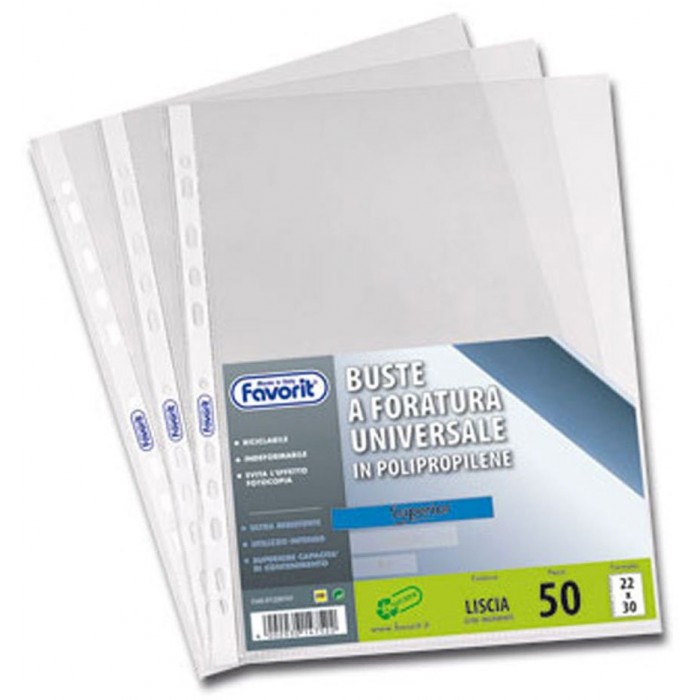 Buste Forate Favorit 22x30 150 Micron 50 Pz Professionale