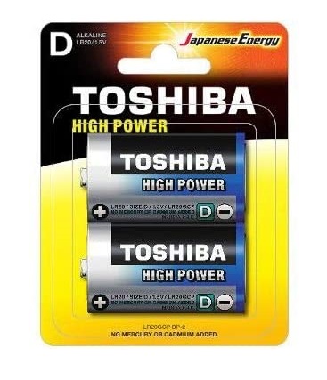 Batterie Toshiba Torcia D LR20 1.5V 2Pz | Offerta Omnicenter