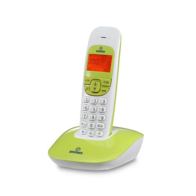 Telefono Cordless Brondi Nice Bianco Verde | Offerta Omnicenter