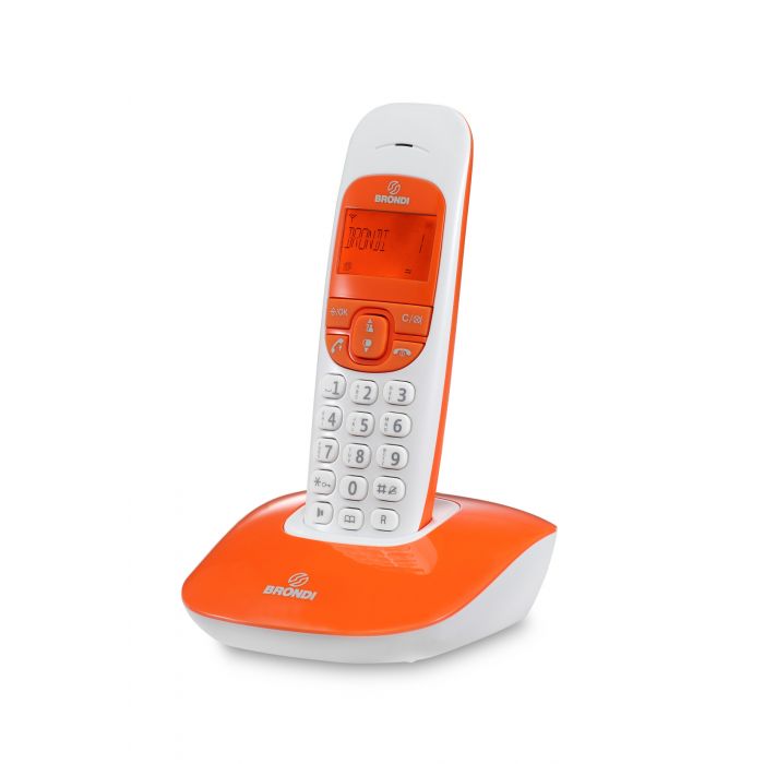 Telefono Cordless Brondi Nice Bianco Arancione | Offerta