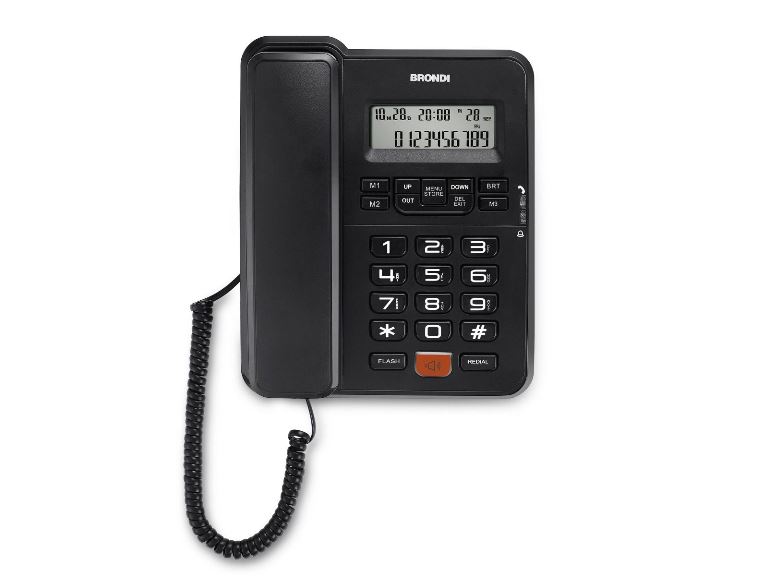 Telefono fisso Brondi Office Desk Nero | Offerta Omnicenter