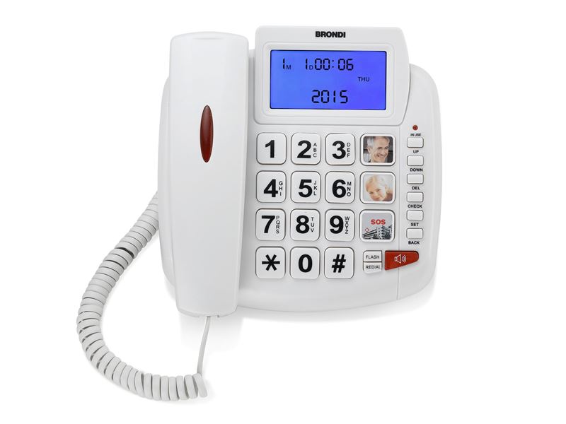 Telefono Fisso Brondi Bravo 90 LCD Bianco | Offerta