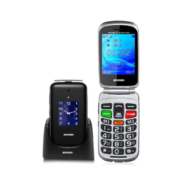 Brondi Supervoice Offerta: Cellulare Dual SIM Nero/Silver