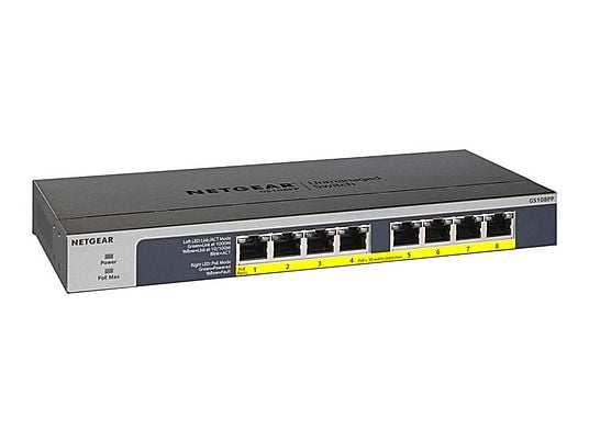 Switch di rete Netgear GS108PP 8 Porte PoE+ Professionale