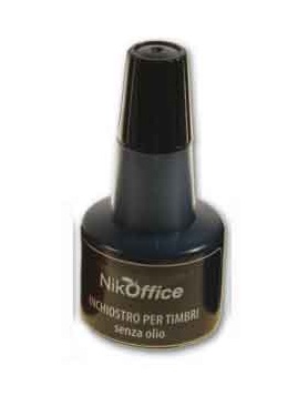 Inchiostro per Timbro Nero Nikoffice 30ml | Professionale