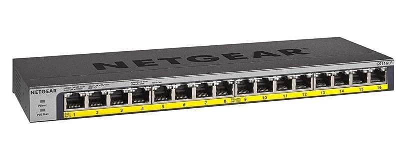 Professionale Switch Netgear 16 Porte PoE+ GS116LP