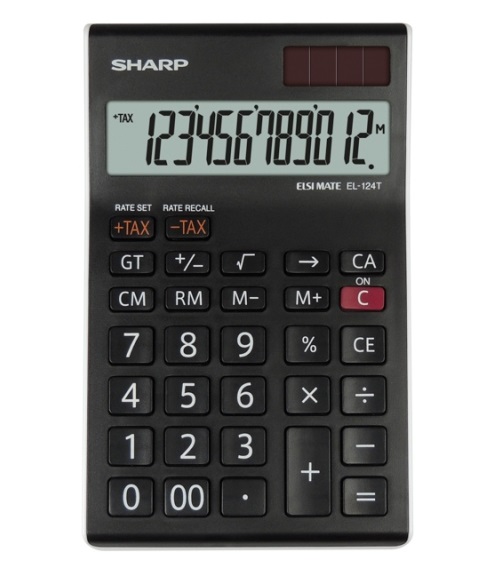 Calcolatrice Sharp EL-124T Nera: Affidabile | Omnicenter