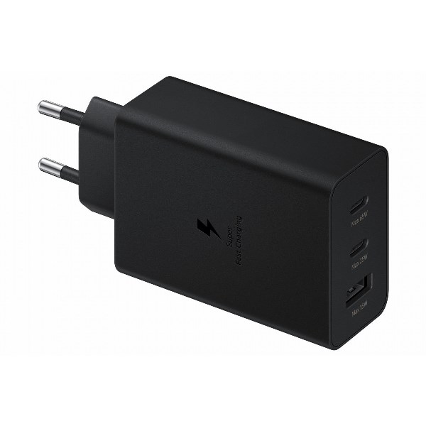 Caricabatterie Samsung 65W Originale Fast Charge Trio Nero