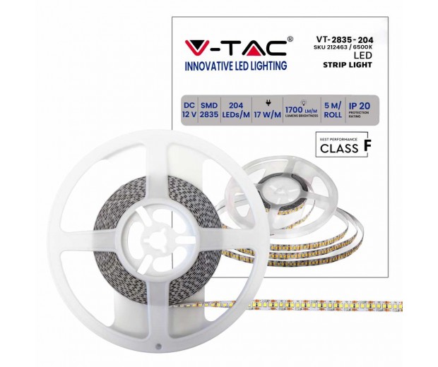 Striscia LED V-Tac VT-2835-17 12V 5M 6400K | Offerta Omnicenter