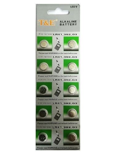Batterie AG3 LR41 1.55V T&E: Confezione Convenienza 10 Pezzi