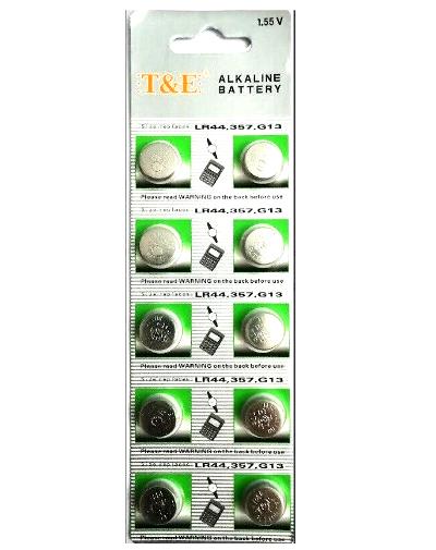 Offerta Batterie AG13 LR44 T&E Alcaline 1.55V 10 Pezzi