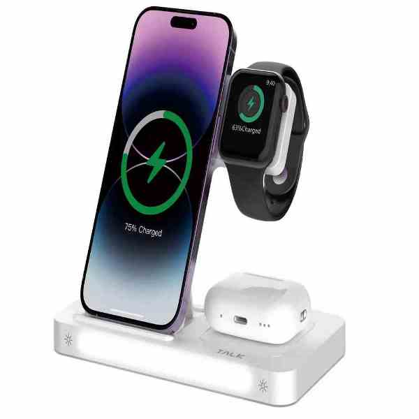 Offerta Stazione di Ricarica Wireless Devia 3in1 15W Bianca