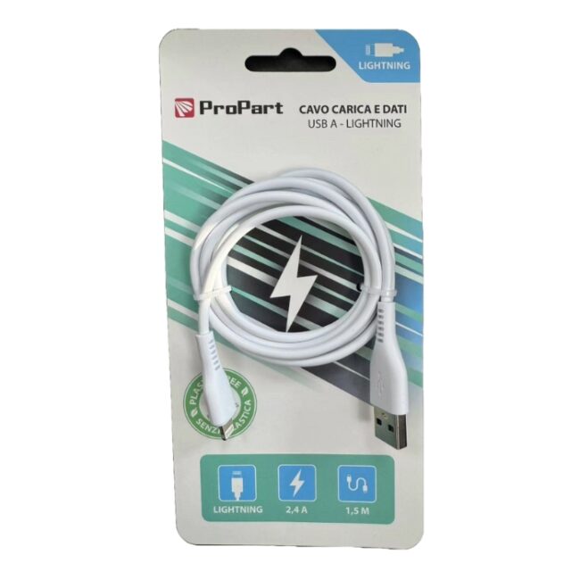 Cavo Lightning USB Propart 1.5mt Bianco | Offerta