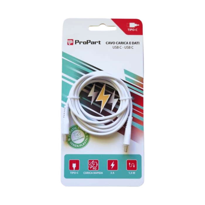 Cavo USB Tipo-C 1.5mt Propart: Scopri la Carica Rapida 3A