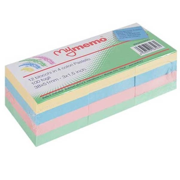 Post-It MyMemo Pastello 38x51 mm 12 Pezzi | Offerta