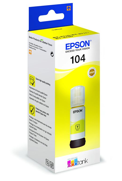 Cartuccia Originale Epson EcoTank 104 Gialla Originale