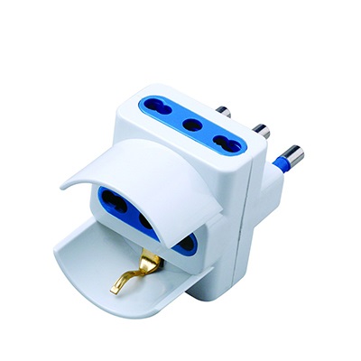 Affidabile Adattatore 3 Posti Bipasso Schuko Propart PES1042-WP