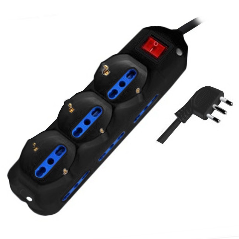 Multipresa 9 Posti Propart Nera Schuko e Bipasso | Conveniente
