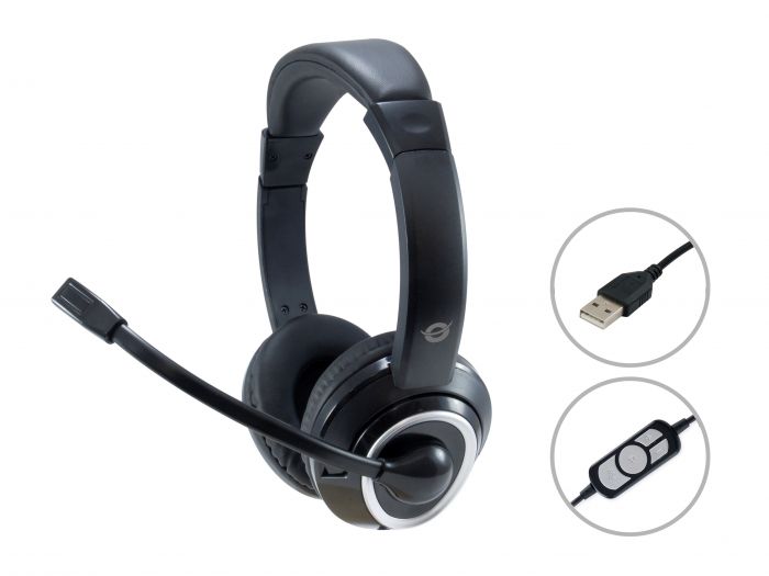 Cuffie Stereo USB Conceptronic POLONA01B | Professionale