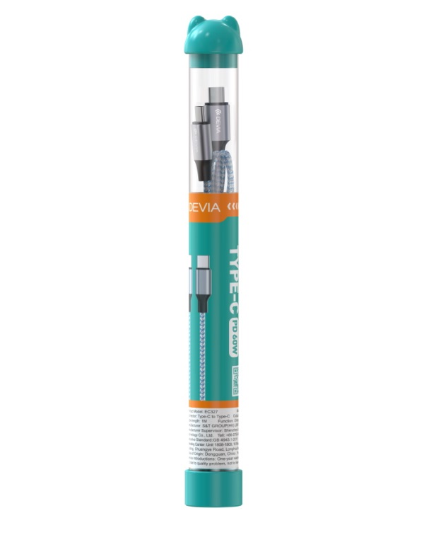 Cavo Devia Tipo-C 60W Offerta: Carica Rapida PD Nero