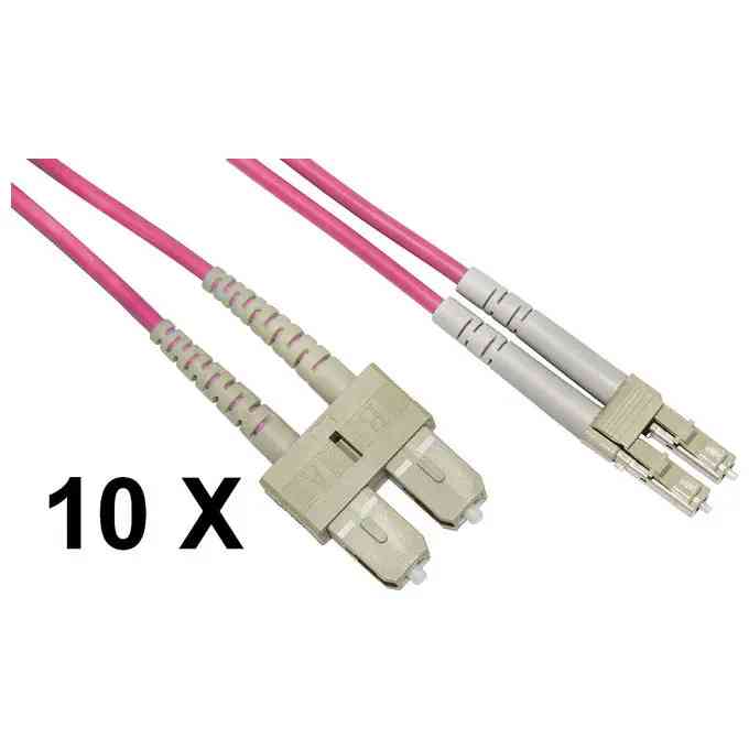 Cavi fibra ottica Link OM4 2m: Professionale confezione 10 pz