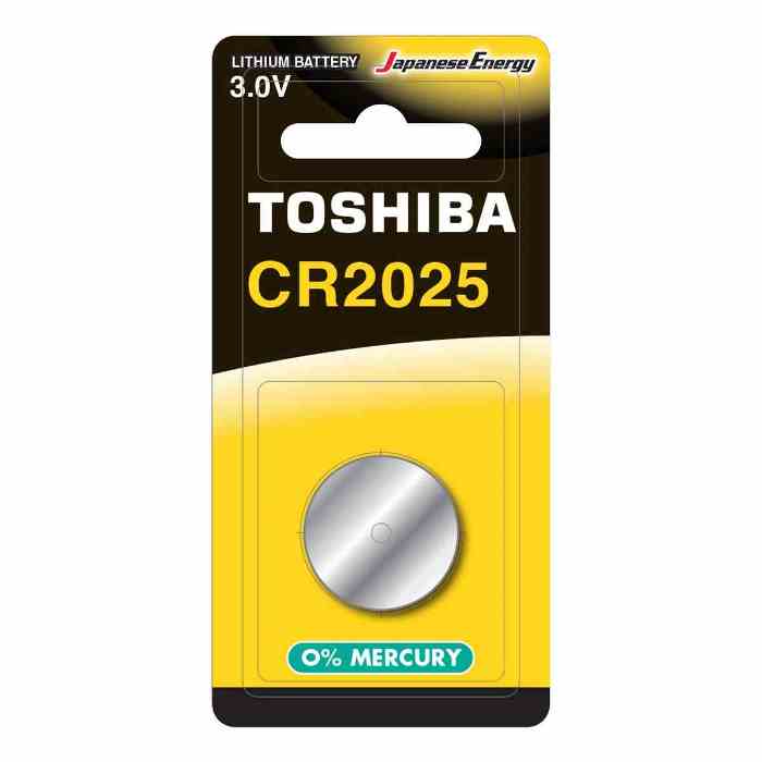Batteria CR2025 3V Toshiba: Originale e Affidabile