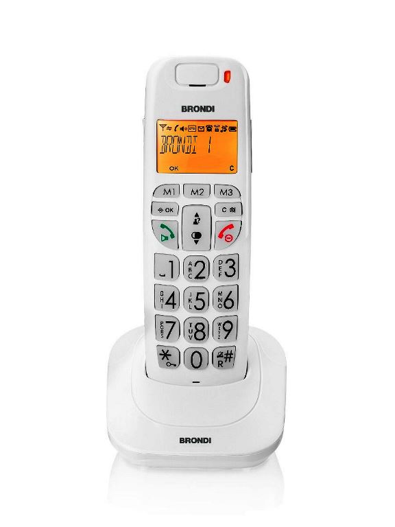 Telefono Cordless Brondi Bravo Bright Bianco | Offerta