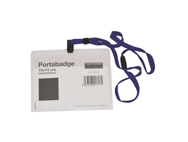 Portabadge Orizzontale 10x14cm Nikoffice Originale | Omnicenter