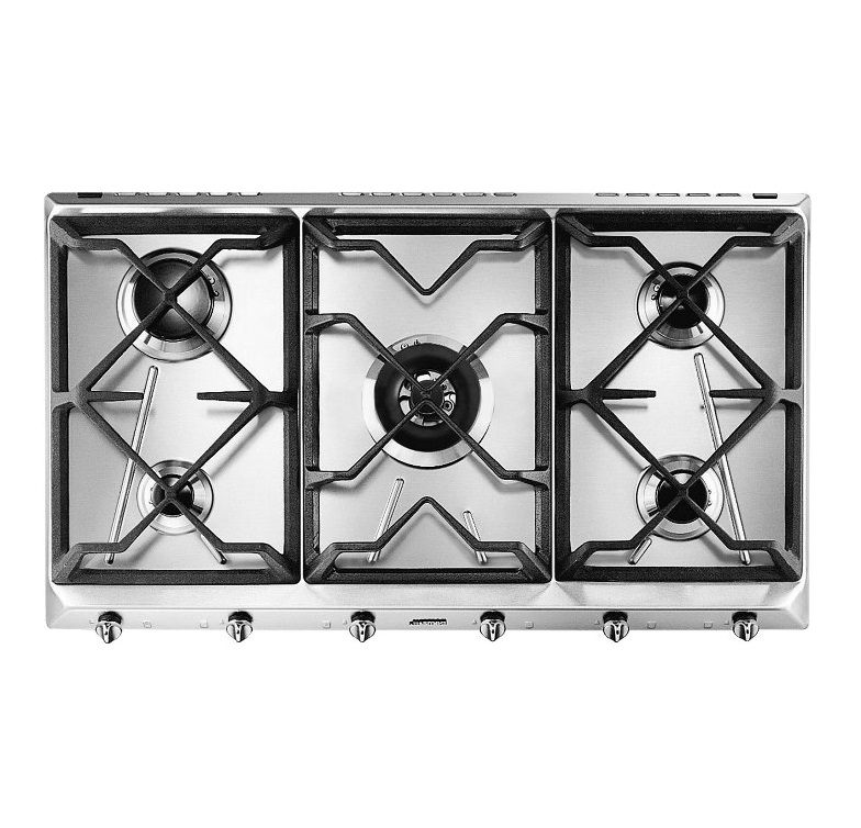 Piano Cottura Smeg 90 cm Inox: Scopri il Modello SRV596GH5