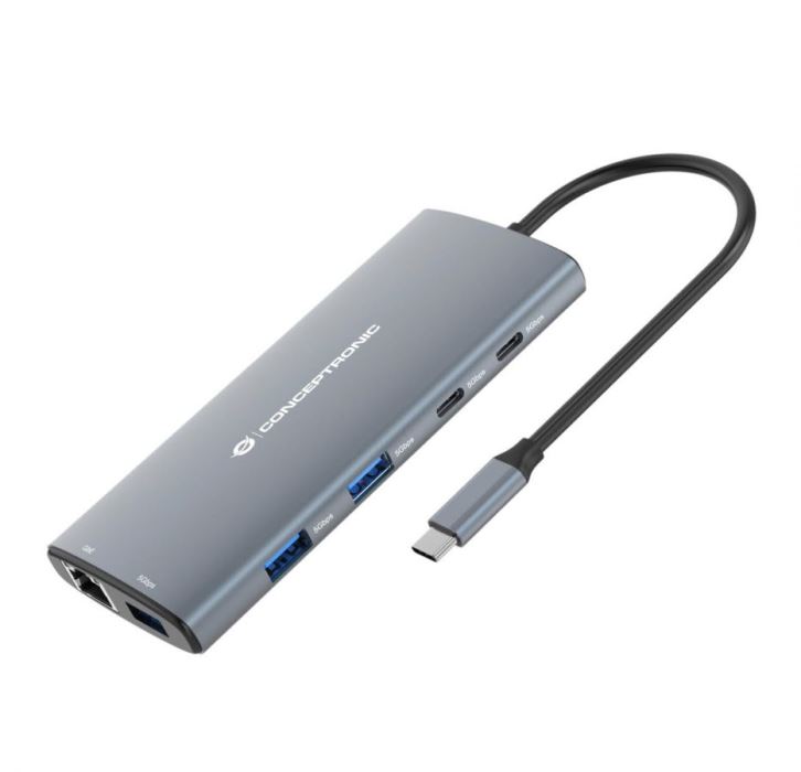 Docking Station Conceptronic DONN06G 10-in-1 | Professionale