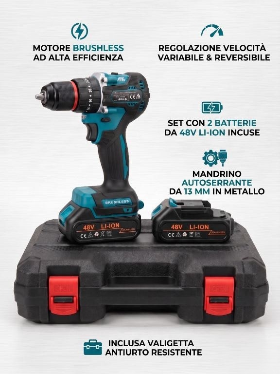 Trapano Avvitatore Professionale 48V Brushless | Offerta Omnicenter