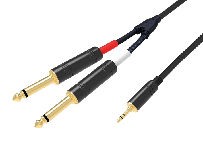 Cavo Audio Ridem 3.5mm a Doppio 6.3mm 3m | Professionale