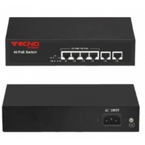 Switch di rete Tecno 4 Porte PoE+ | Offerta Professionale