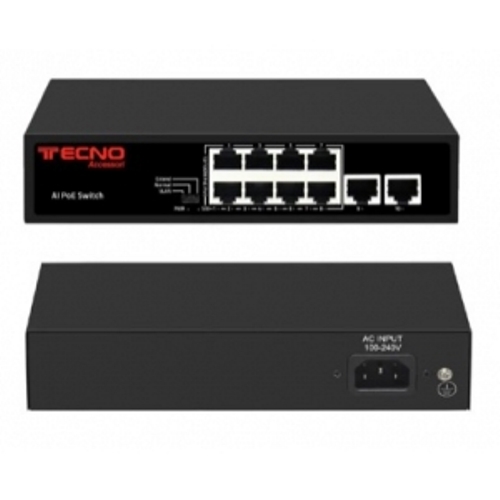 Switch di Rete Tecno 8 Porte PoE+ | Offerta Omnicenter