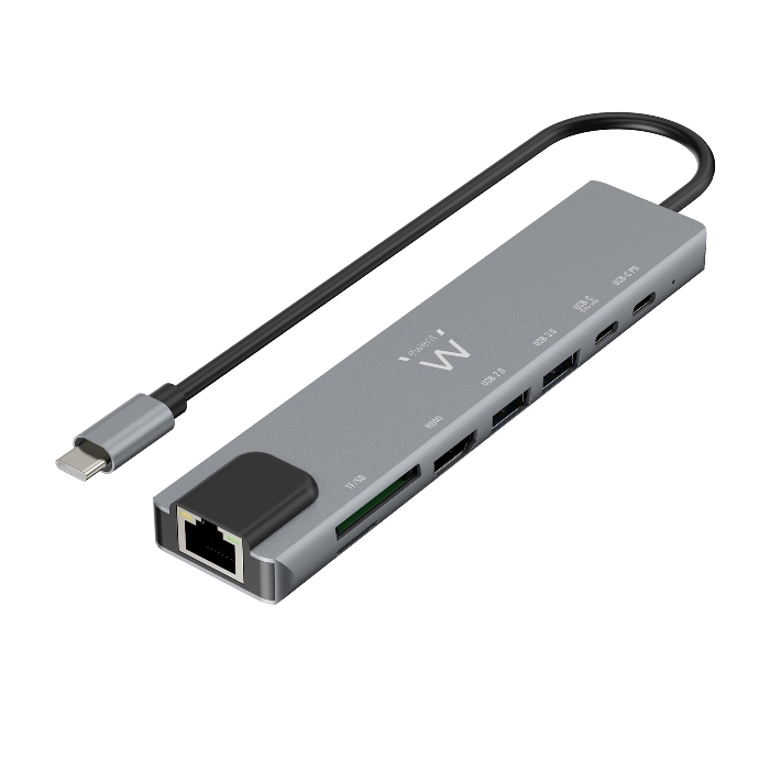 Ewent EW1146 Dock Multiporta 8 in 1 USB-C | Professionale